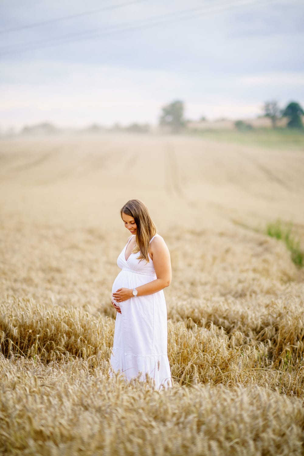 Babybauch-Shooting Fulda – Schwangere Frau im Portrait, drittes Trimester